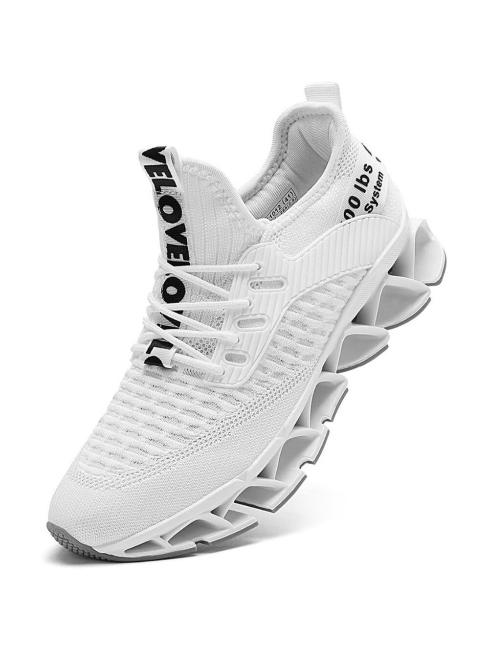 Women's Sz 9 White Athletic Mesh Breathable Blade Casual Walking Sneakers NWOB